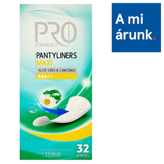 Tesco Pro Formula Maxi tisztasági betét aloe vera és kamilla kivonattal 32 db
