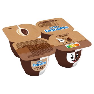 Danone Danette Chocolate and Milk Cream Flavoured Pudding 4 x 70 g ...