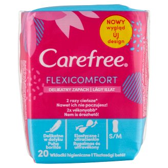 Carefree FlexiComfort tisztasági betét pamut hatással, friss illattal 20 db