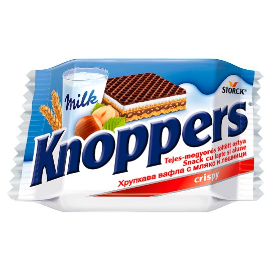Knoppers tejes-mogyorós töltött ostya 25 g