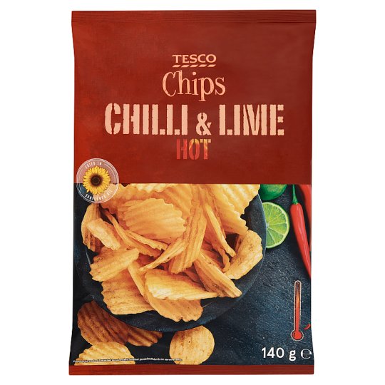 Tesco chili- és limeízű burgonyachips 140 g