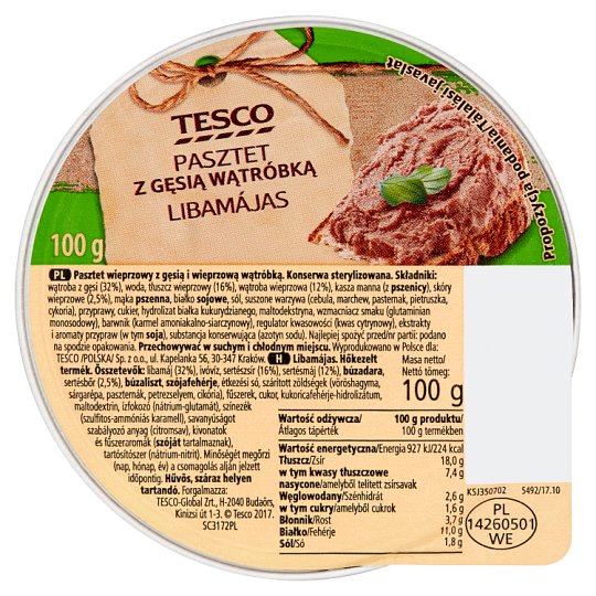 Tesco Goose Liver Pate 100 g - Tesco Online, Tesco From Home, Tesco ...