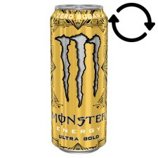 Monster Energy Ultra Golden Pineapple Flavoured Carbonated Drink with Caffeine 500 ml