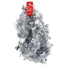 Jumi Grey Snowflake Tinsel Garland 70 mm x 3 m