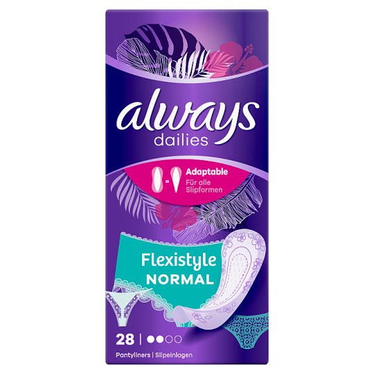 Always Dailies Flexistyle Normal Panty Liners x28 Tesco Online, Tesco