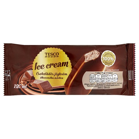 Tesco Chocolate Ice Cream Coated in Dark Compound 120 ml Tesco Online