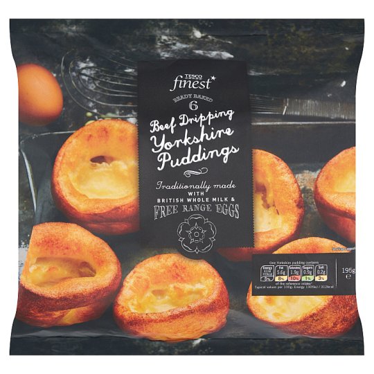 Tesco Finest QuickFrozen, ReadyBaked Yorkshire Pudding 6 pcs 195 g
