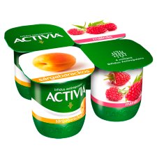 Danone Activia élőflórás málnás és sárgabarackos joghurt 4 x 125 g (500 g)