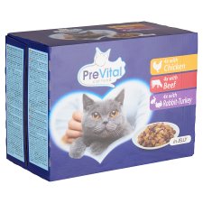 PreVital Complete Pet Food for Adult Cats in Jelly 12 x 100 g