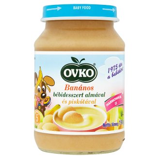 Ovko banános bébidesszert almával és piskótával 5 hónapos kortól 190 g