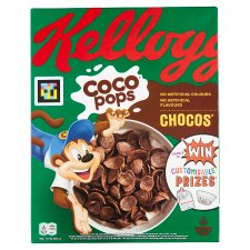 Kellogg's Coco Pops Chocos csokoládé ízű gabonapehely búzából 375 g