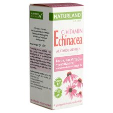 Naturland Echinacea + C-vitamin alkoholmentes folyékony étrend-kiegészítő 150 ml