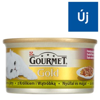 Gourmet Gold teljes értékű állateledel felnőtt macskák részére nyúllal és májjal 85 g