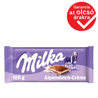 Milka alpesi tejcsokoládé tejes krémtöltelékkel 100 g