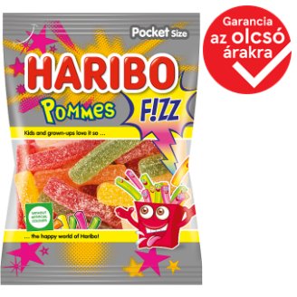 Haribo Pommes F!zz gyümölcsízű savanyú gumicukorka 100 g