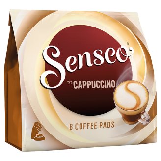 Senseo Cappuccino instant kávé kávékrémesítővel, cukorral egyadagos, párnás kiszerelésben 8 db 92 g