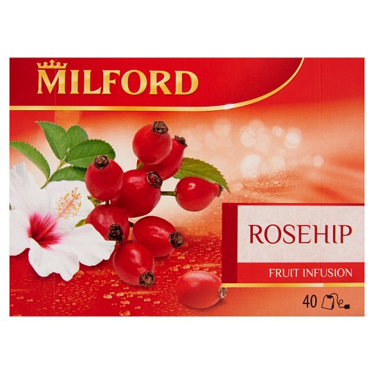 Milford csipkebogyó hibiszkusszal gyümölcstea keverék 40 filter 120 g