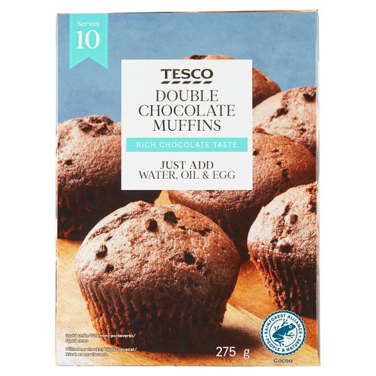 Tesco kakaós sütemény porkeverék csokoládédarabokkal muffin készítéséhez 275 g
