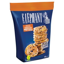 Elephant Squeezed Pretzels with Black and White Sesame 80 g