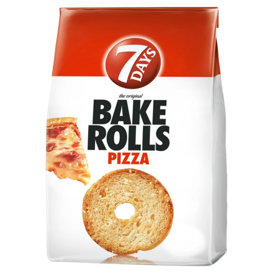 7DAYS Bake Rolls Bread Crisps with Pizza Flavour 80 g