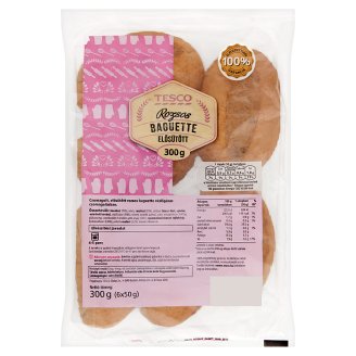 Tesco elősütött rozsos baguette 6 db 300 g