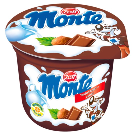 Zott Monte csokoládés, mogyorós tejdesszert 100 g