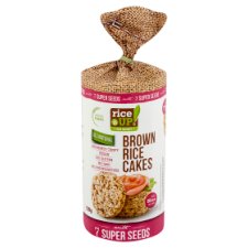 RiceUp! Eat Smart Brown Whole Grain Rice Cakes with 7 Super Seeds 120 g