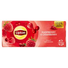 Lipton Fruit Infusion Raspberry & Cranberry ízesített gyümölcstea 20 teafilter 32 g