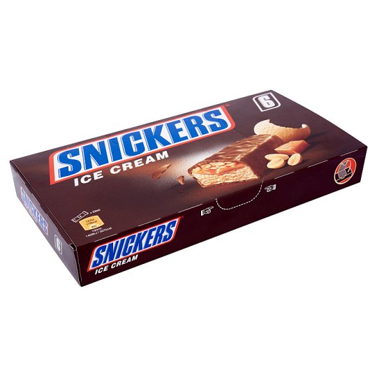 Snickers földimogyorós karamellás tejjégkrém szelet kakaós bevonattal 6 x 53 ml