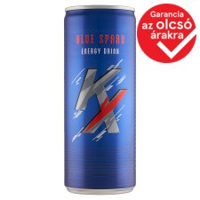 Kx Blue Spark tuttifrutti ízű, koffeintartalmú, szénsavas, alkoholmentes ital 250 ml