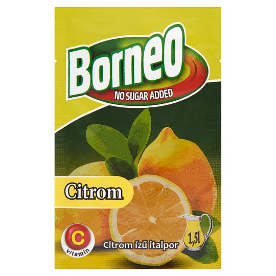 Borneo citrom ízű italpor hozzáadott cukor nélkül, édesítőszerrel 9 g