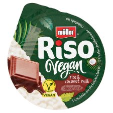 Müller Riso Vegan rizs desszert kókusztejjel és csokoládé ízű készítménnyel 160 g
