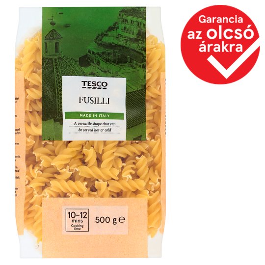 Tesco Fusilli durum száraztészta 500 g