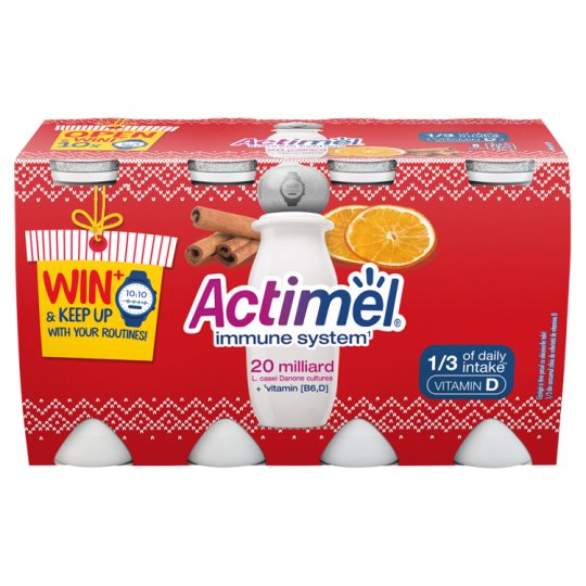 Danone Actimel Orange-Cinnamon Flavoured Yoghurt Drink 8 x 100 g (800 g)