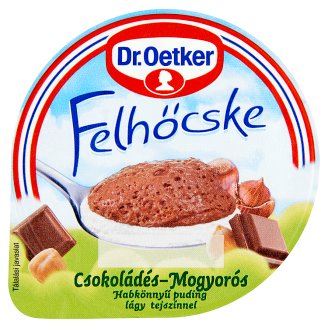 Dr. Oetker Felhőcske csokoládés-törökmogyorós habdesszert tejszínnel 125 g