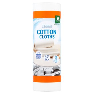 Tesco pamut konyhai törlőkendők 23 x 25 cm 50 db