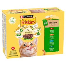 Friskies Wet Cat Food in Sauce with Beef/Chicken/Tuna/Cod 12 x 85 g (1,02 kg)