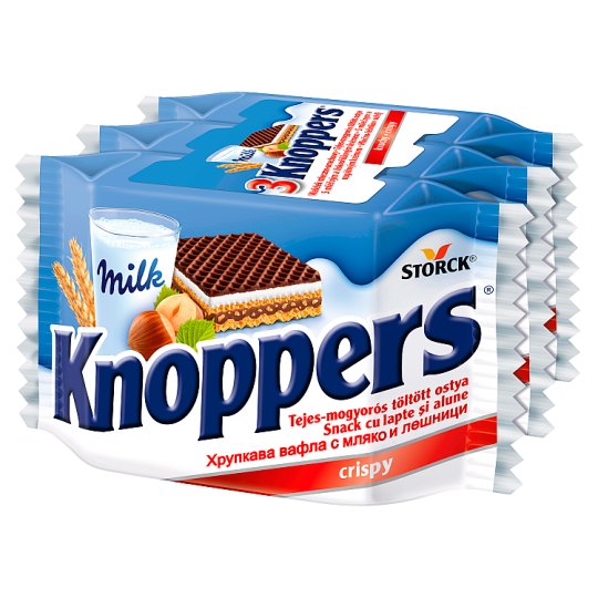 Knoppers tejes-mogyorós töltött ostya 75 g
