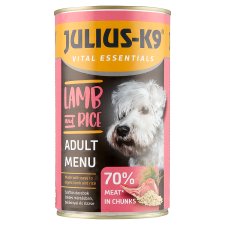 Julius K-9 Vital Essentials teljes értékű eledel felnőtt kutyák részére báránnyal és rizzsel 1240 g