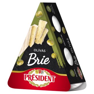 Président Brie zsírdús, fehér nemespenésszel érlelt lágy sajt olívával 125 g