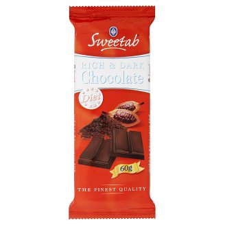 Sweetab diétás étcsokoládé édesítőszerrel 60 g