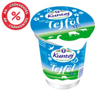 Kuntej kunsági élőflórás félzsíros tejföl 10% 300 g