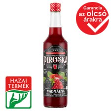 Piroska Wild Raspberry Fruit Syrup Colored with Black Carrot Juice with Sugar and Sweetener 0,7 l