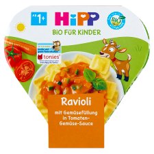 HiPP BIO ravioli zöldséggel töltve paradicsomos-zöldséges szószban tésztakészítmény 1 év+ 250 g