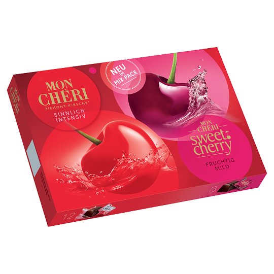 Mon Chéri Sweet Cherry csokoládépraliné egész szem cseresznyével likőrben 210 g