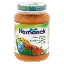 Hamánek zöldség csirkehússal és tésztával bébiétel 10 hónapos kortól 190 g