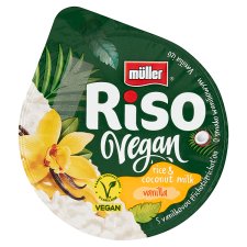 Müller Riso Vegan rizs desszert kókusztejjel és vanília ízű készítménnyel 160 g