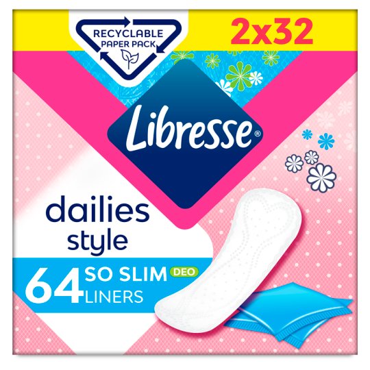Libresse Daily Fresh So Slim enyhén illatosított szupervékony tisztasági betét 2 x 32 db