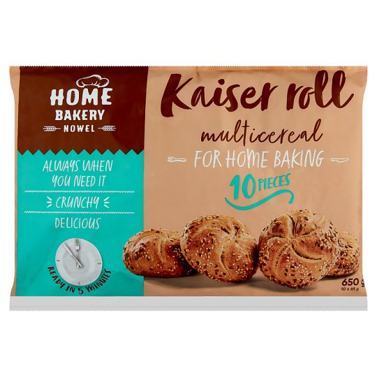 Nowel Home Bakery DeepFrozen, PreBaked Kaiser Roll Multicereal 10 x