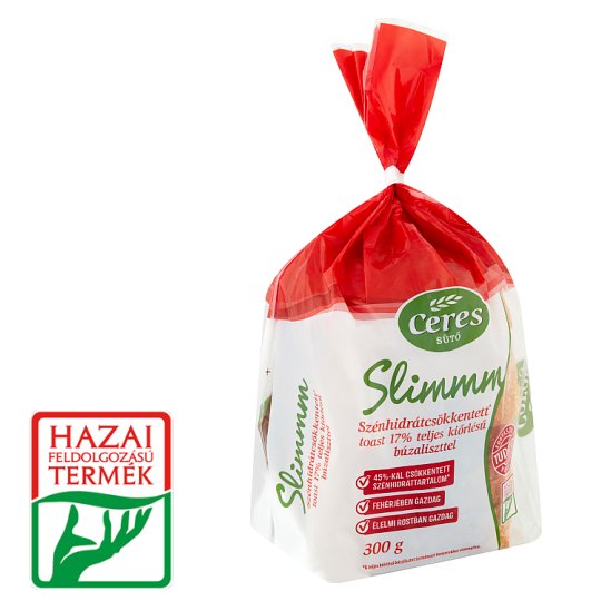 Ceres Slimmm szénhidrátcsökkentett toast teljes kiőrlésű búzaliszttel 300 g